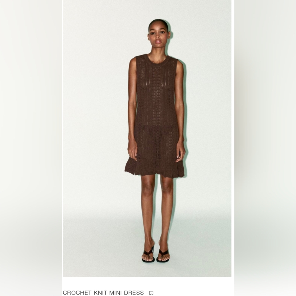 Elegant Brown Sleeveless Dress
